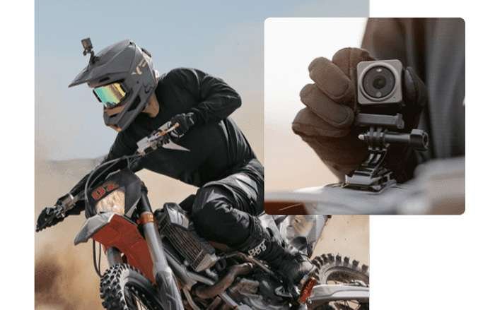 dji action 2 on motorcycle